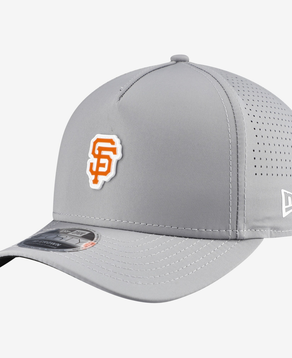 New Era Men's Gray San Francisco Giants Micro Logo 9FORTY M-Crown A-Frame Adjustable Hat