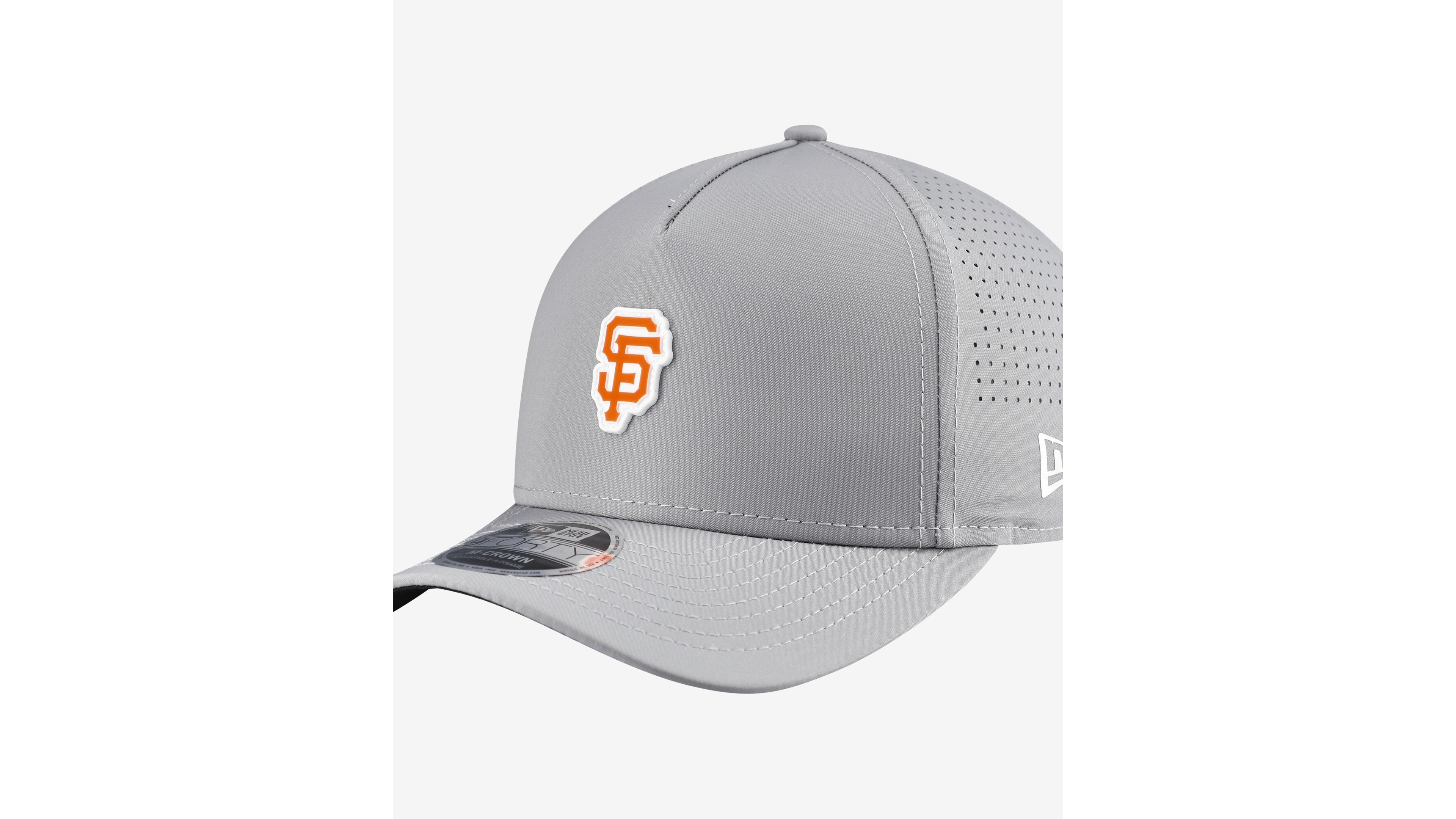 New Era Men's Gray San Francisco Giants Micro Logo 9FORTY M-Crown A-Frame Adjustable Hat