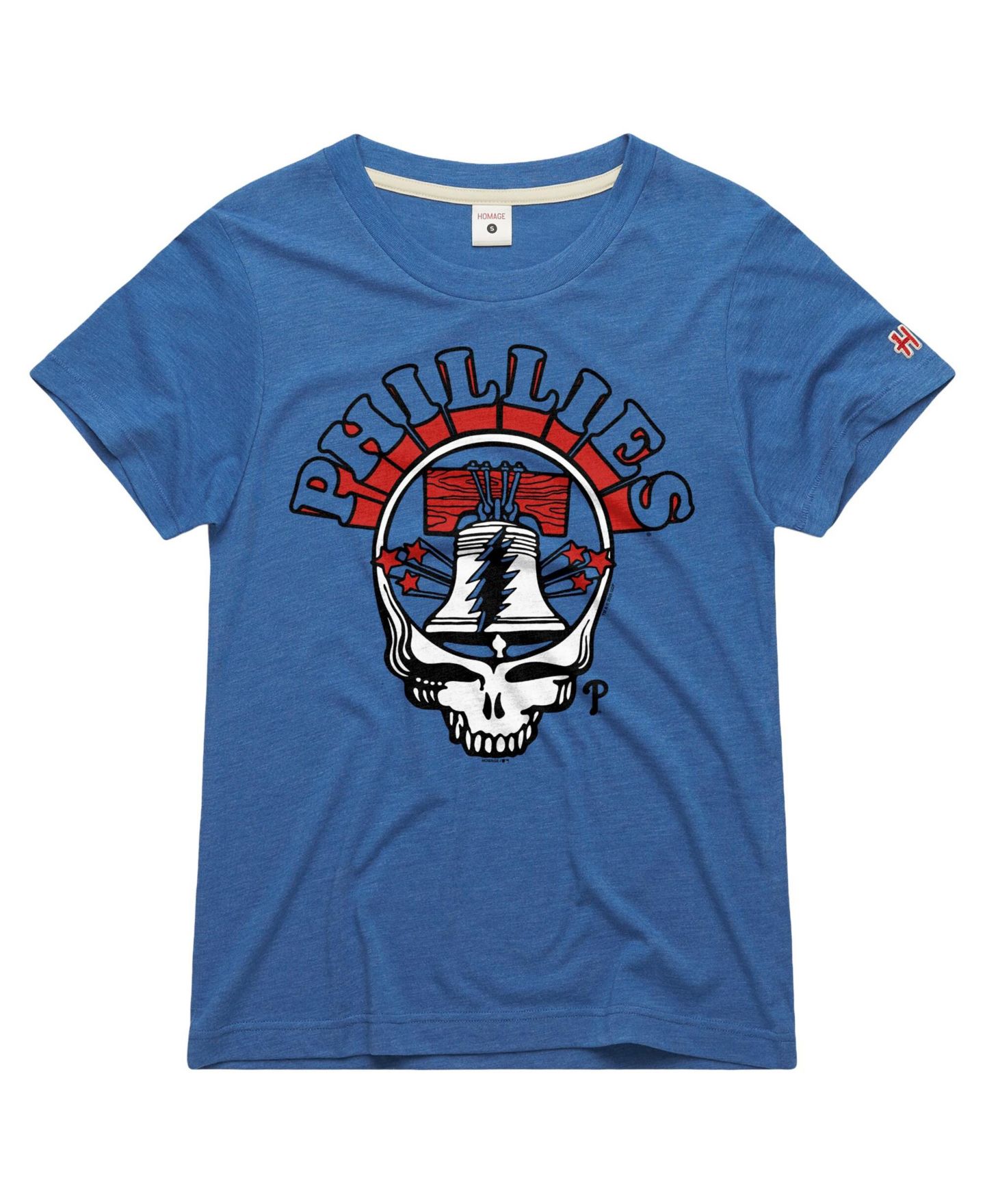 Женская футболка Homage Philadelphia Phillies Grateful Dead Tri-Blend — фото 1