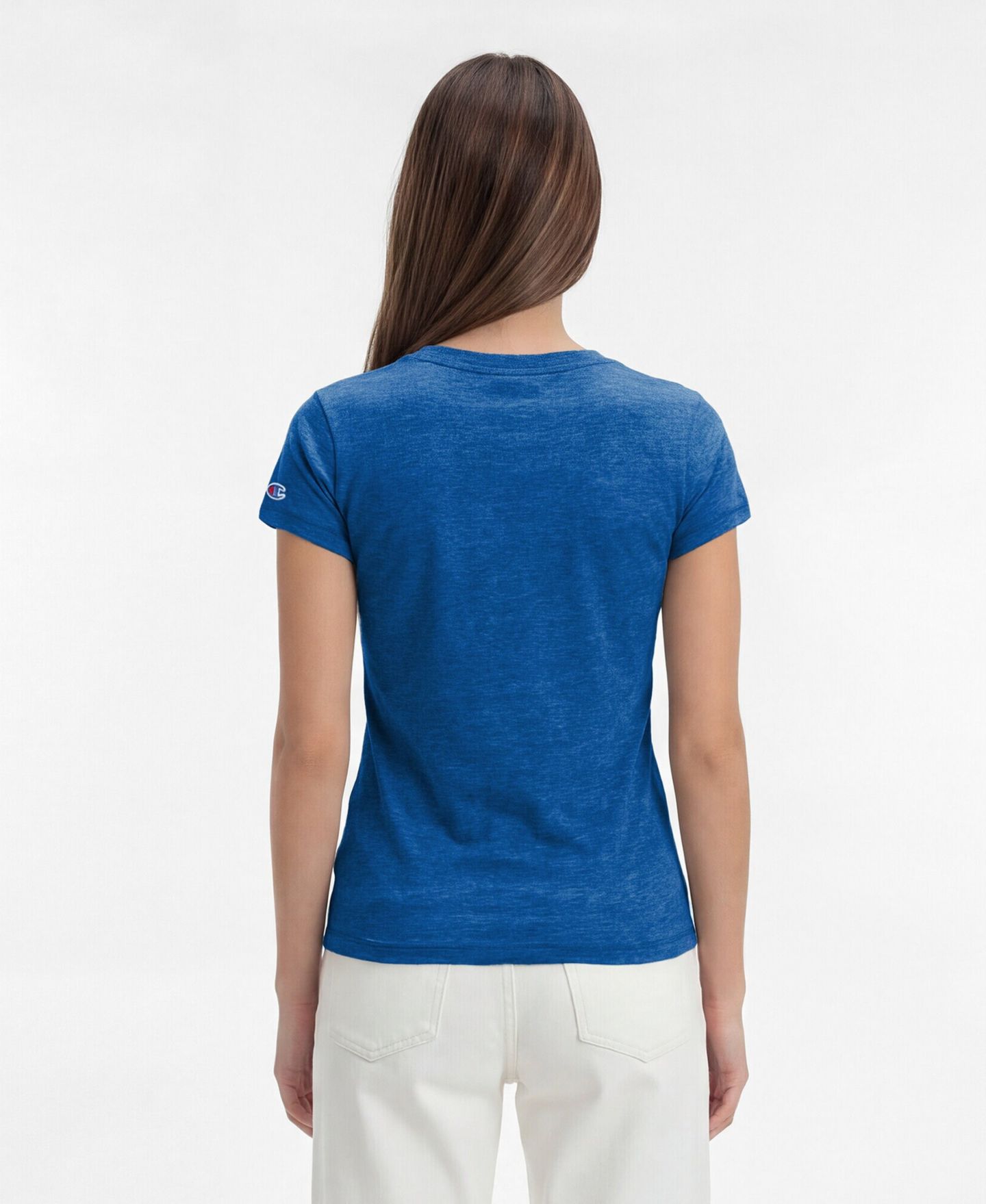 Женская футболка Champion Royal Buffalo Bills Triumph Tri-Blend V-Neck — фото 5