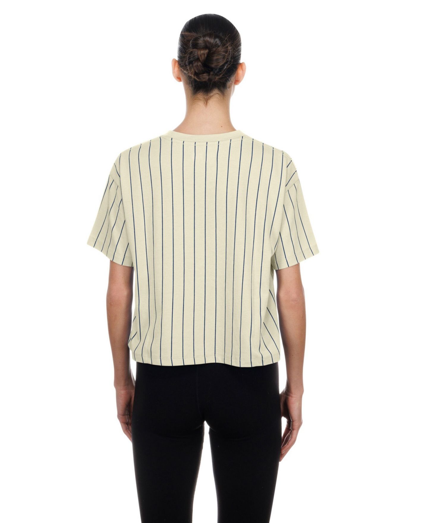 Женская футболка New Era Cream Team USA LA 2028 Summer Olympics Mesh Back Pinstripe Boxy — фото 4
