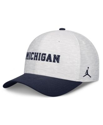 Men's and Women's White/Navy Michigan Wolverines Primetime Rise Adjustable Hat