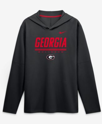 Men's Black Georgia Bulldogs 2026 Sideline Lightweight Dri-FIT Long Sleeve Hooded Sweatshirt