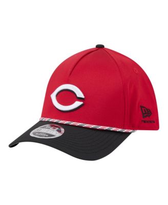 Men's Red/Black Cincinnati Reds Rope M-Crown A-Frame 39THIRTY Flex Hat