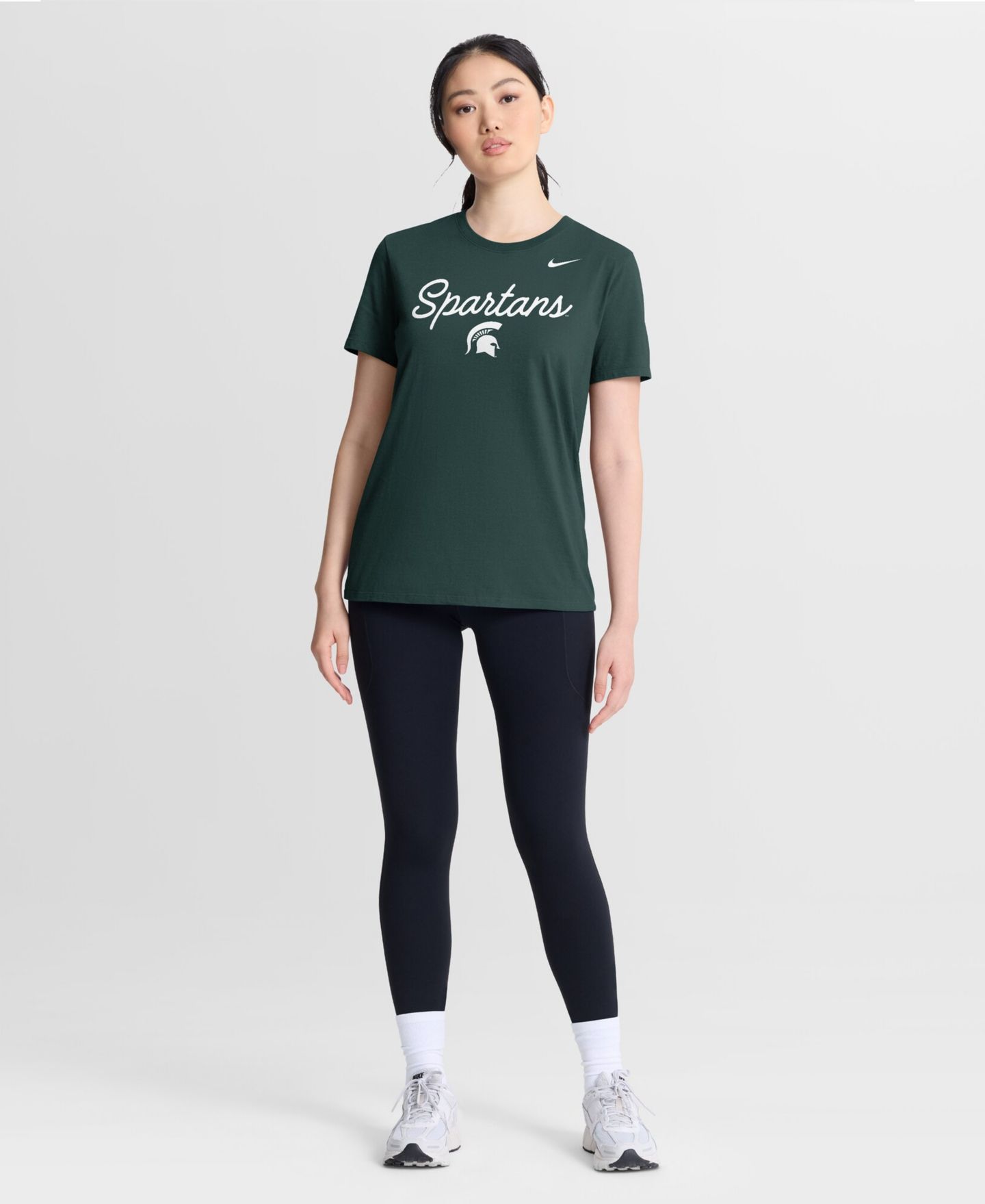 Женская футболка Nike Green Michigan State Spartans Script Mantra Logo — фото 5