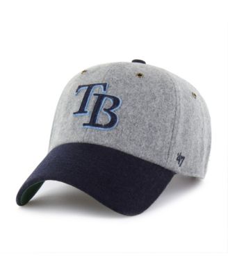 Men's Gray, Navy Tampa Bay Rays Golden Age Wool Clean Up Adjustable Hat