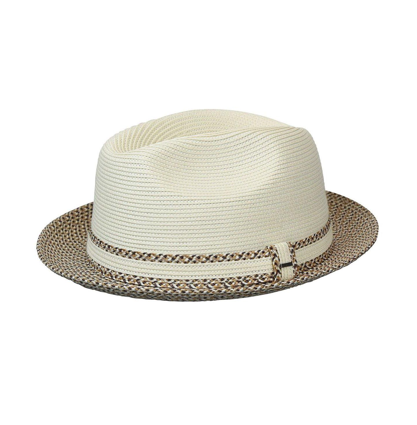 Мужские головные уборы Bailey 1922 Mannesroe Fedora, цвет: Слоновая кость / Разноцветный — фото 1