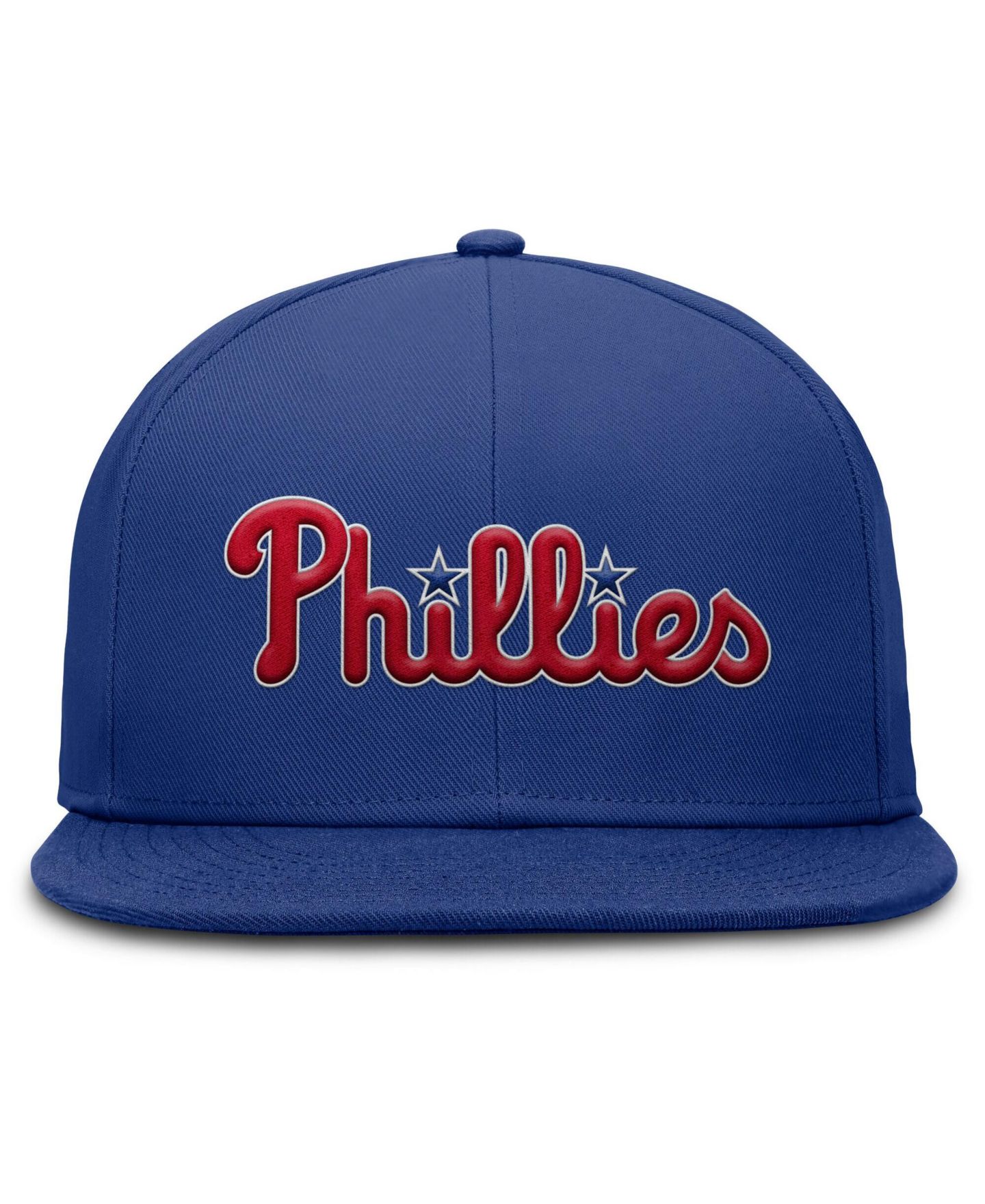 Мужская кепка Nike Royal Philadelphia Phillies Wordmark Dri-FIT Round Bill True Fitted Hat — фото 4