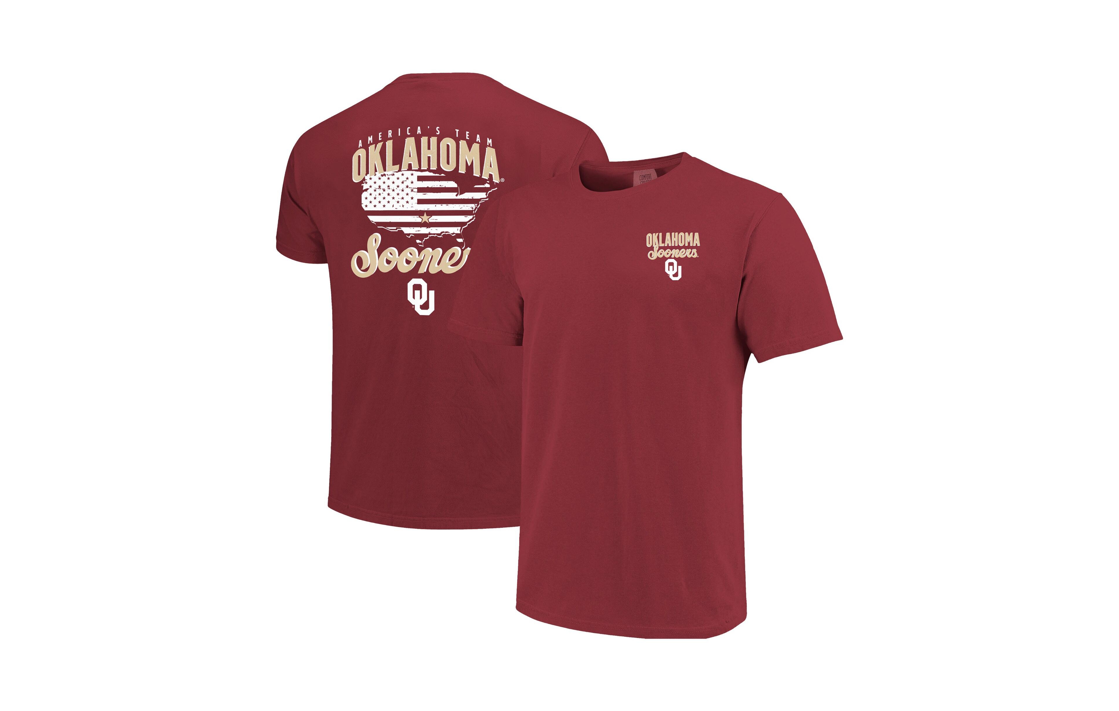 Image One Men's Crimson Oklahoma Sooners America's Team T-Shirt