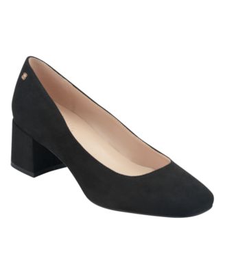 Women's Caser Square Toe Block Heel Slip-On Pumps