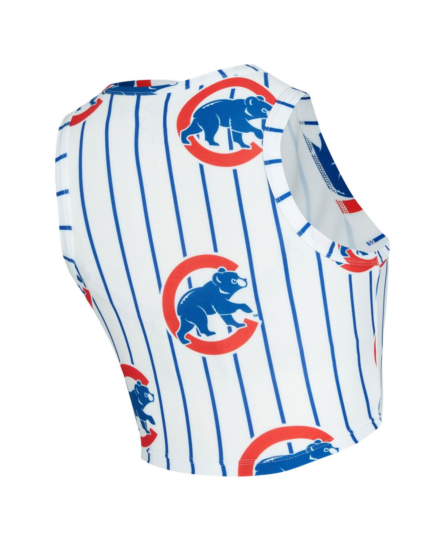 Женский комплект Concepts Sport Plus Size Chicago Cubs Pinstripe Record Cropped High-Rise Tank Short Set, 3.5" Inseam — фото 3