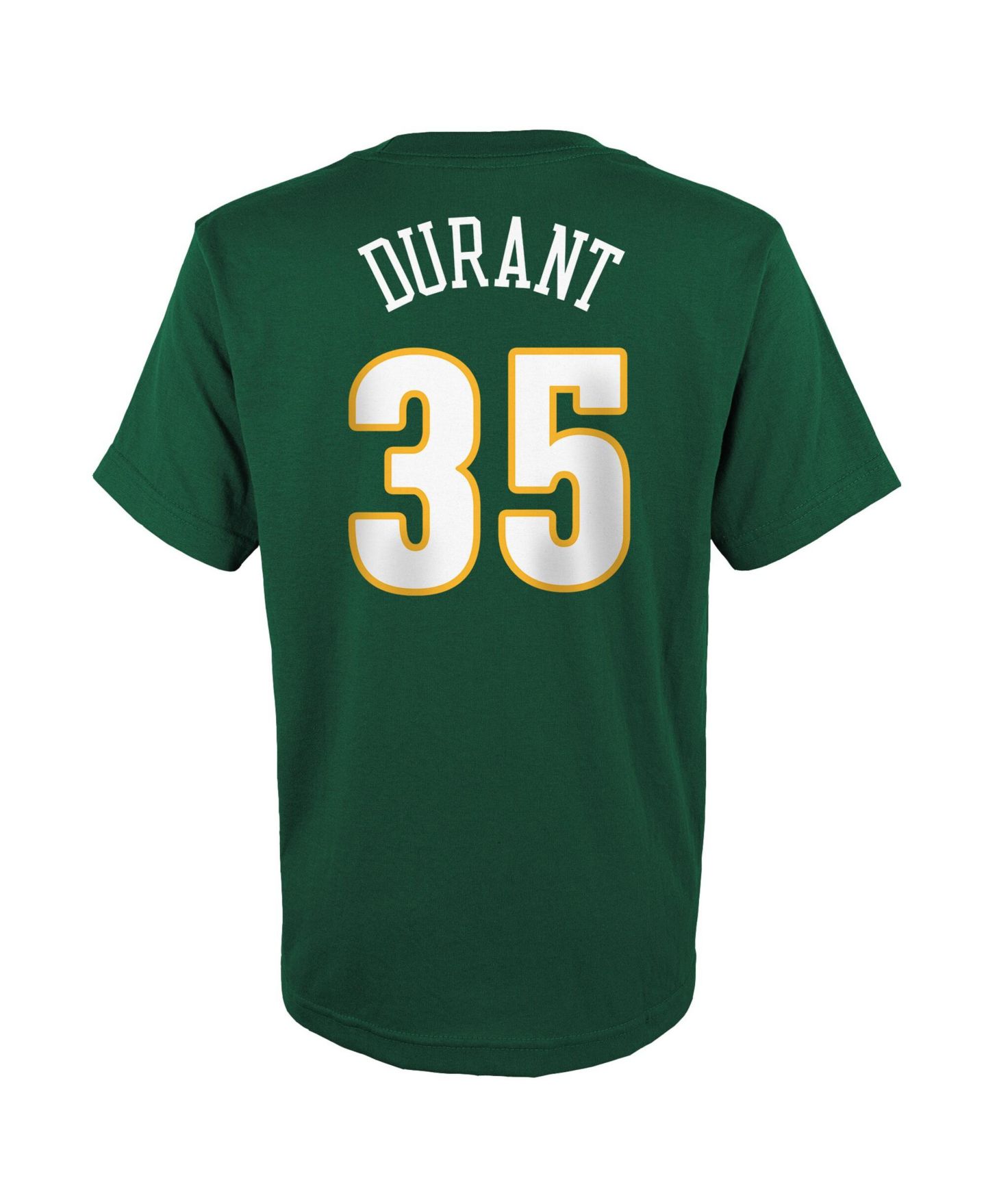 Детская футболка Mitchell & Ness Kevin Durant Green Seattle Supersonics Hardwood Classics Name & Number — фото 2