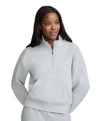 Women's Mock Neck Quarter-Zip Fleece Sweatshirt
