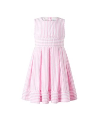Girls' 2-12 Pastel Oxford Pleated Dress