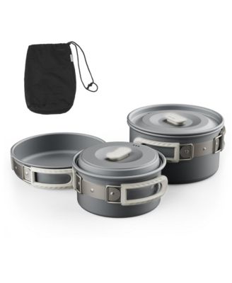 Durable Camping Cookware Set Lightweight Portable Efficient Heating For Outdoor Hiking Picnic