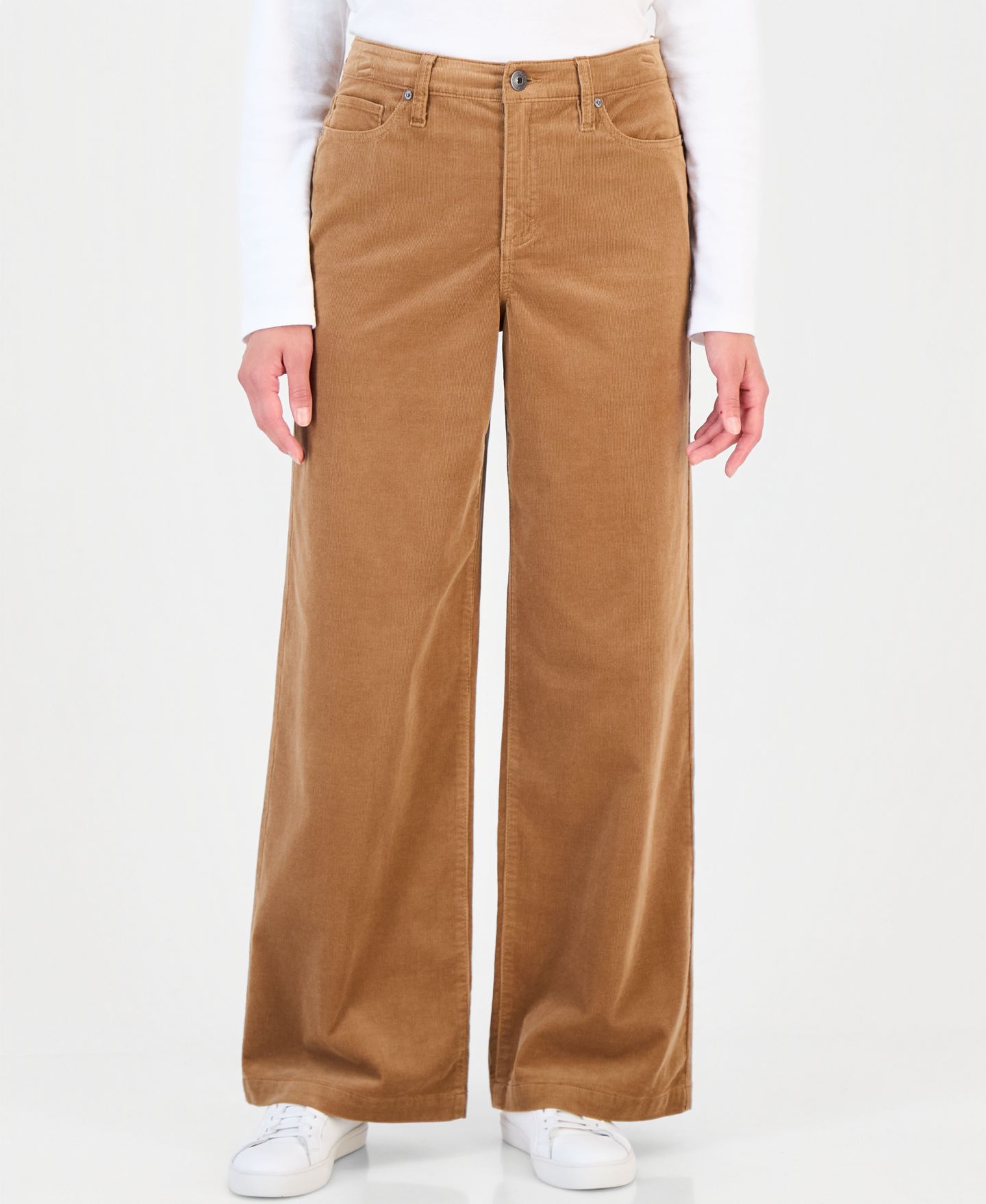 Женские брюки Style & Co High-Rise Corduroy Wide-Leg, цвет: Beechwood — фото 3