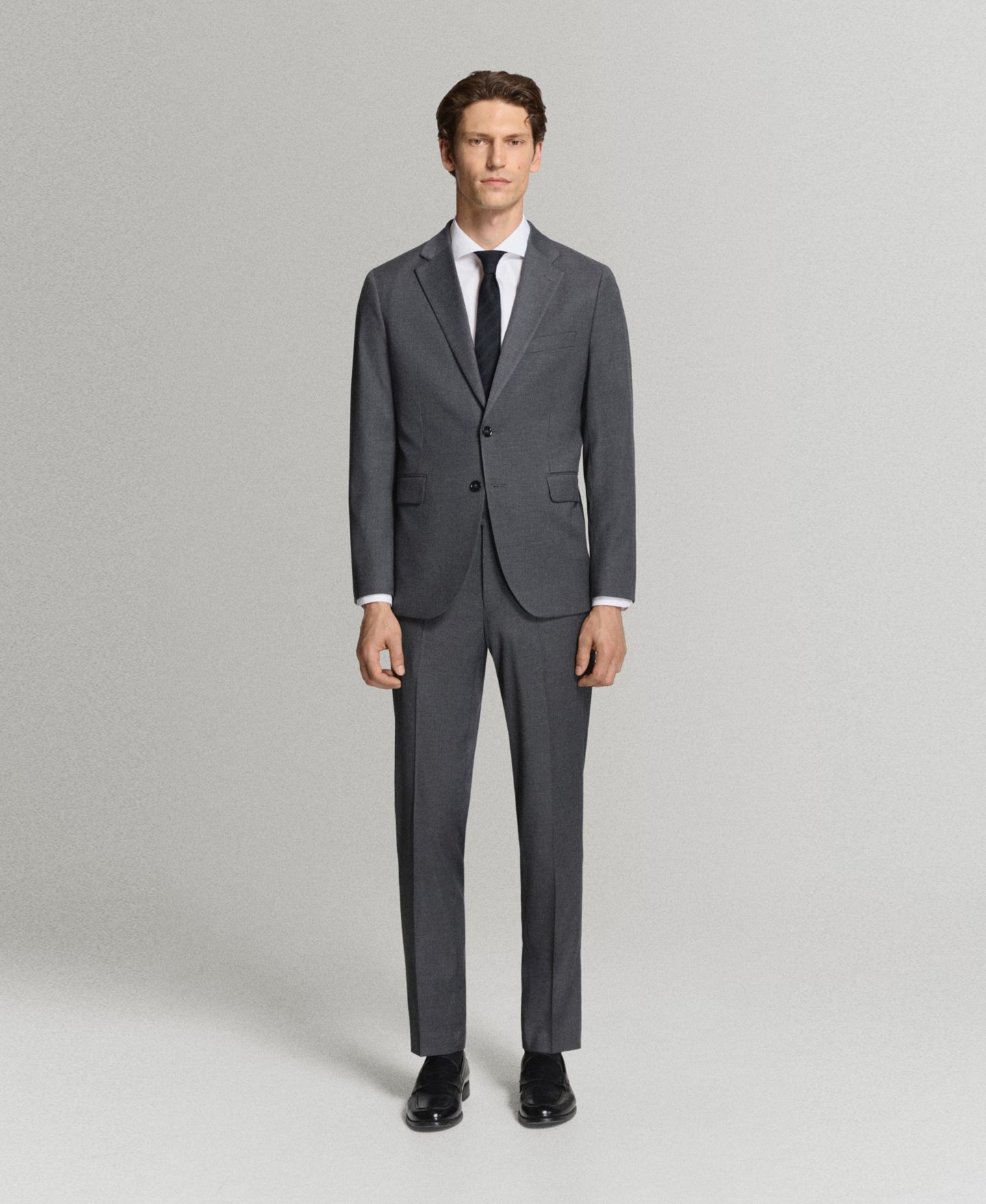 Мужская рубашка Mango Regular-Fit Cotton Dress Shirt, цвет: Белый — фото 7