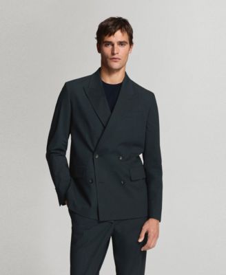 Men's Boston Regular-Fit Double-Breasted Suit Blazer