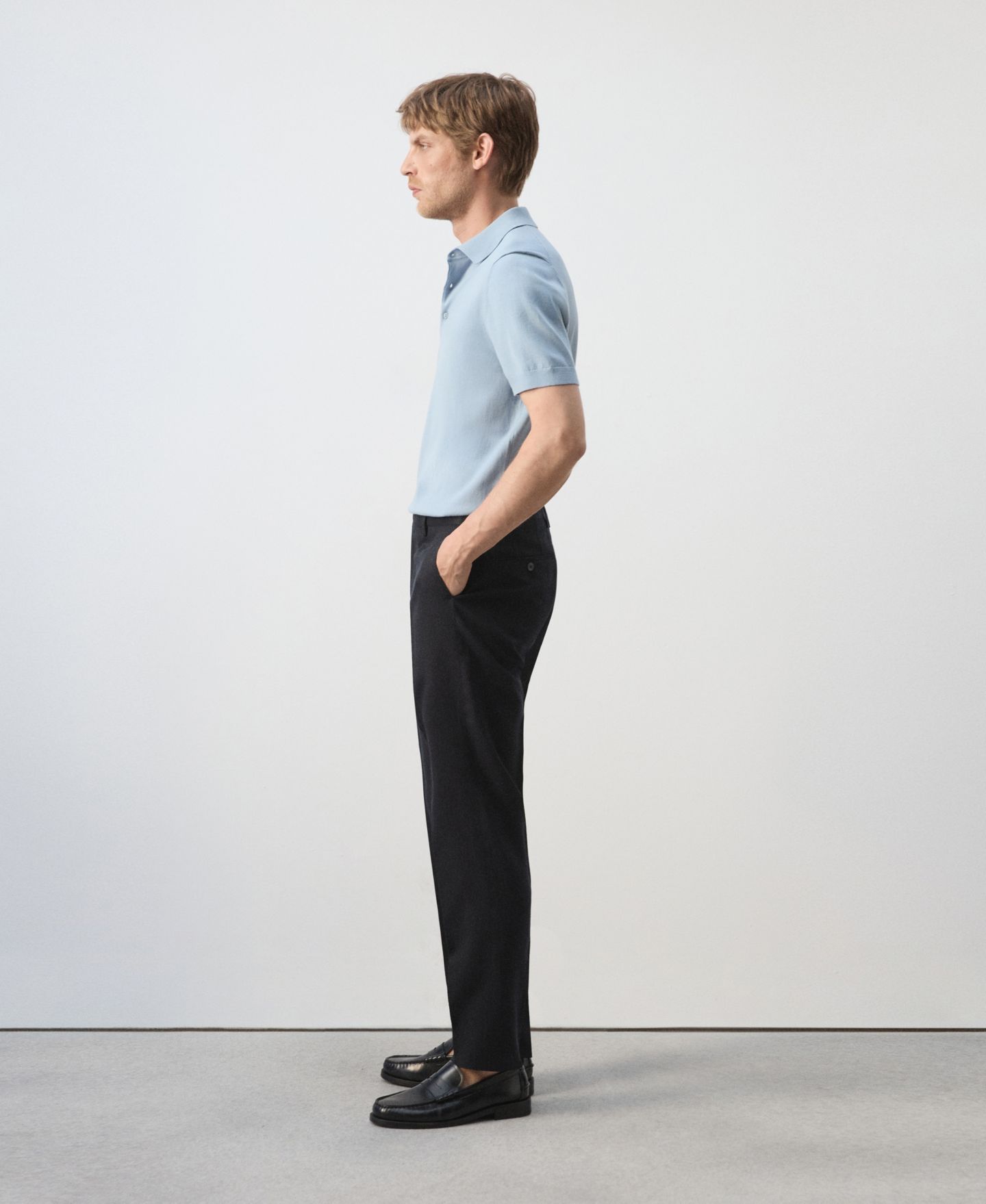 Мужские брюки MANGO Amalfi Slim-Fit Suit, цвет: Тёмно-синий — фото 4