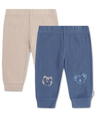 Baby Boys' Babywear Ribbed Jogger Pants, 2-Pack