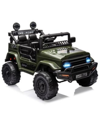 Ride-On Truck Car, 4-Wheel Electric Vehicle, Remote Control, LED Lights, Music and Horn, Suspension, Dual Speeds