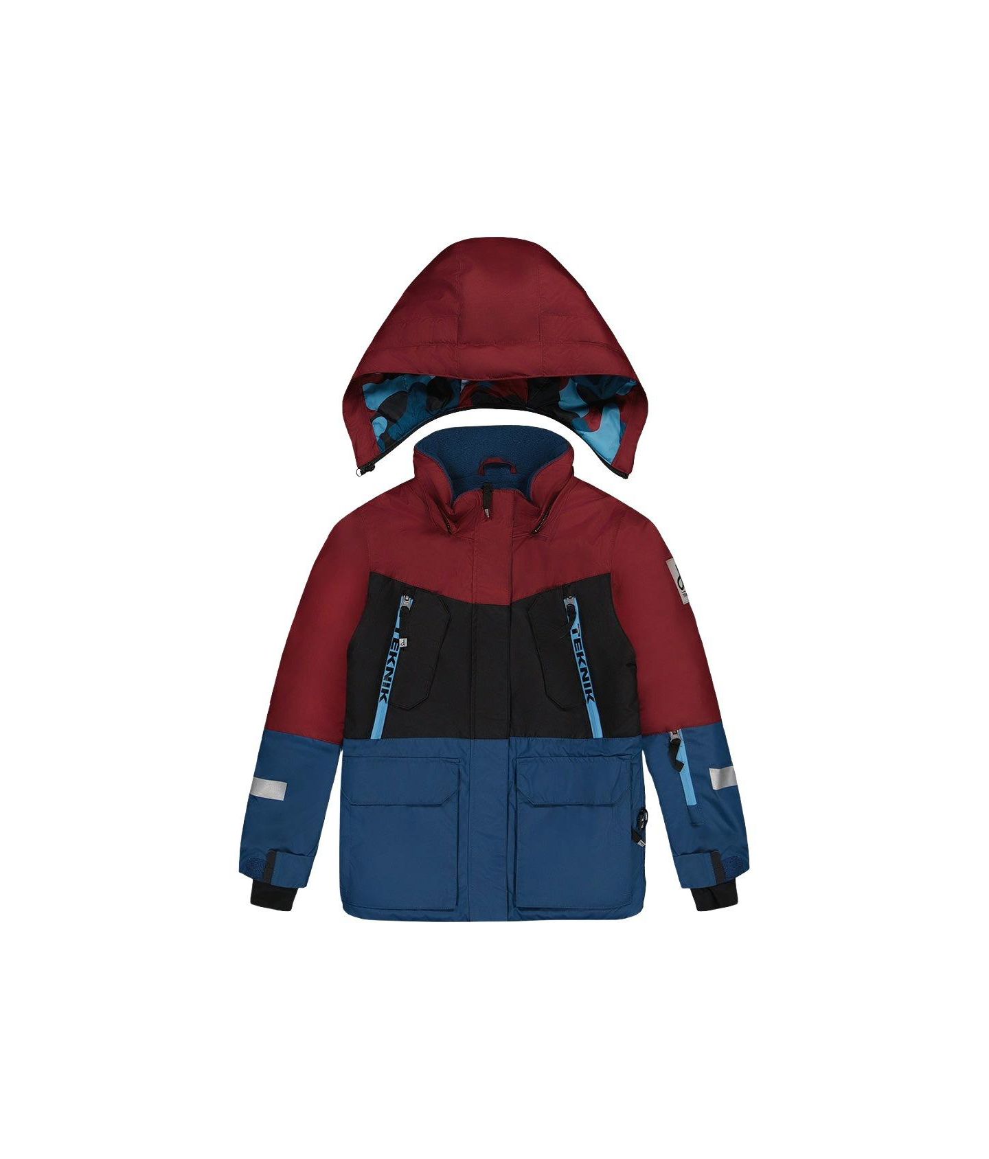Deux par Deux Little and Big Boy (6 - 14) Two-Piece Teknik Snowsuit, цвет: Синий / Камуфляж — фото 6