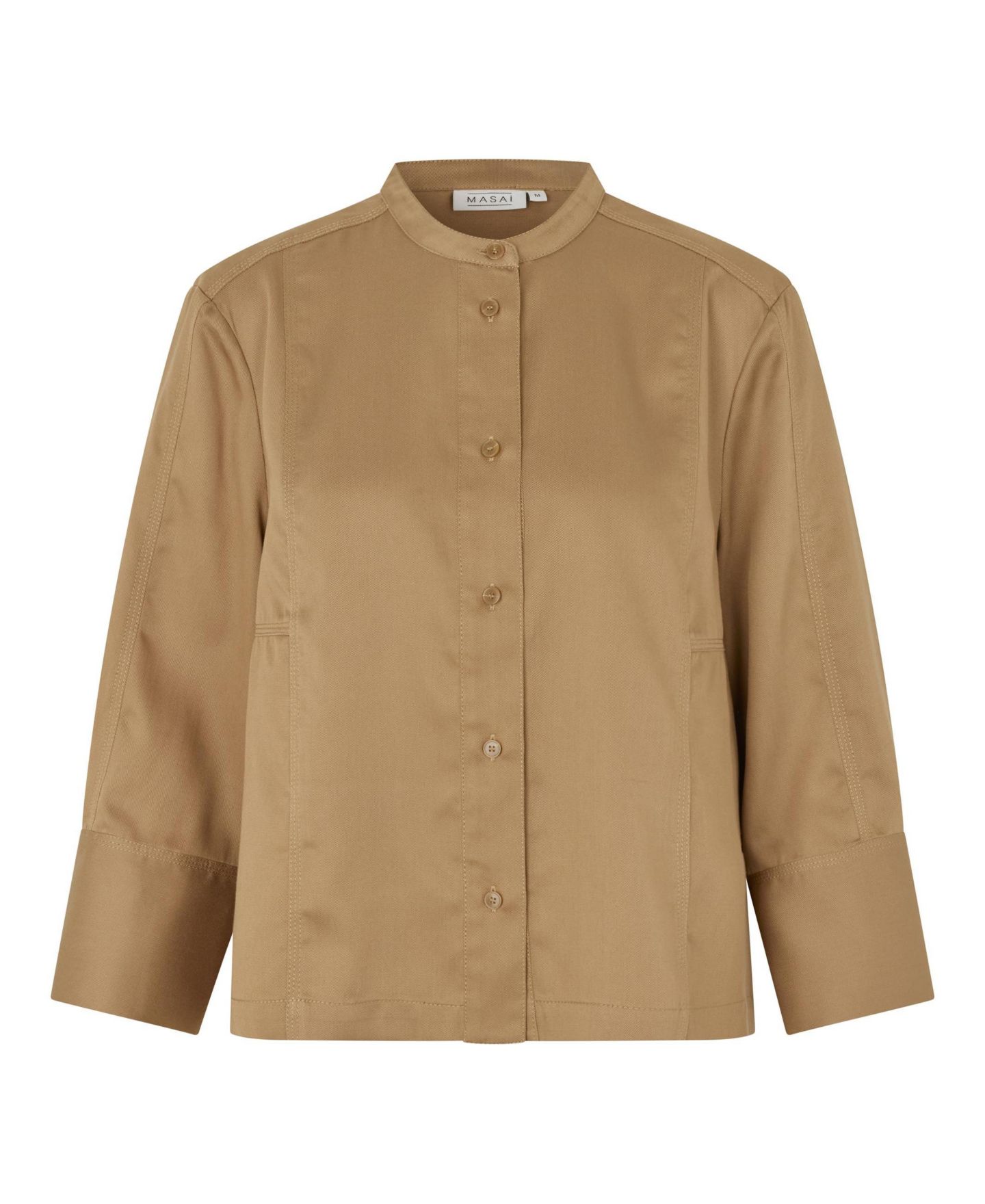 Женская блузка Masai Copenhagen MaIthoria 3/4 Sleeve Mandarin Collar, цвет: Дубовый — фото 6