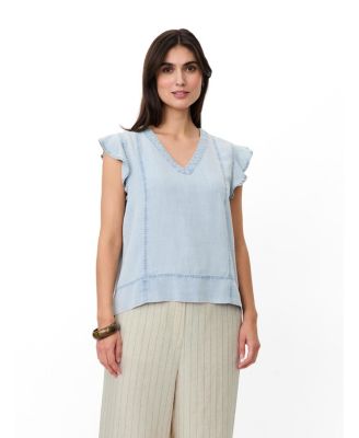 Women's Madalali Denim V-Neck Blouse