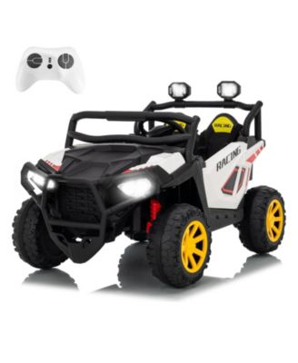 2-Seater Electric UTV Ride-On Truck, Remote Control, 4-Wheel Suspension, Gradual Power-Up, 3 Speeds, LED Lights, Wireless