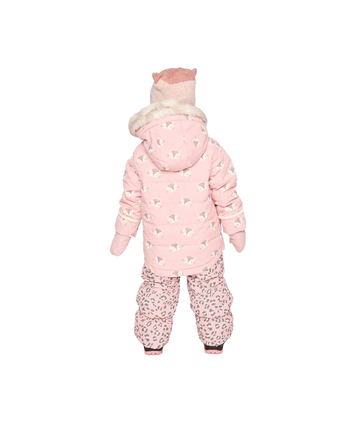 Комплекты Deux par Deux Two-Piece Snowsuit Rose Leopard Print для девочек-малышей, цвет: Розовый леопардовый с принтом — фото 3