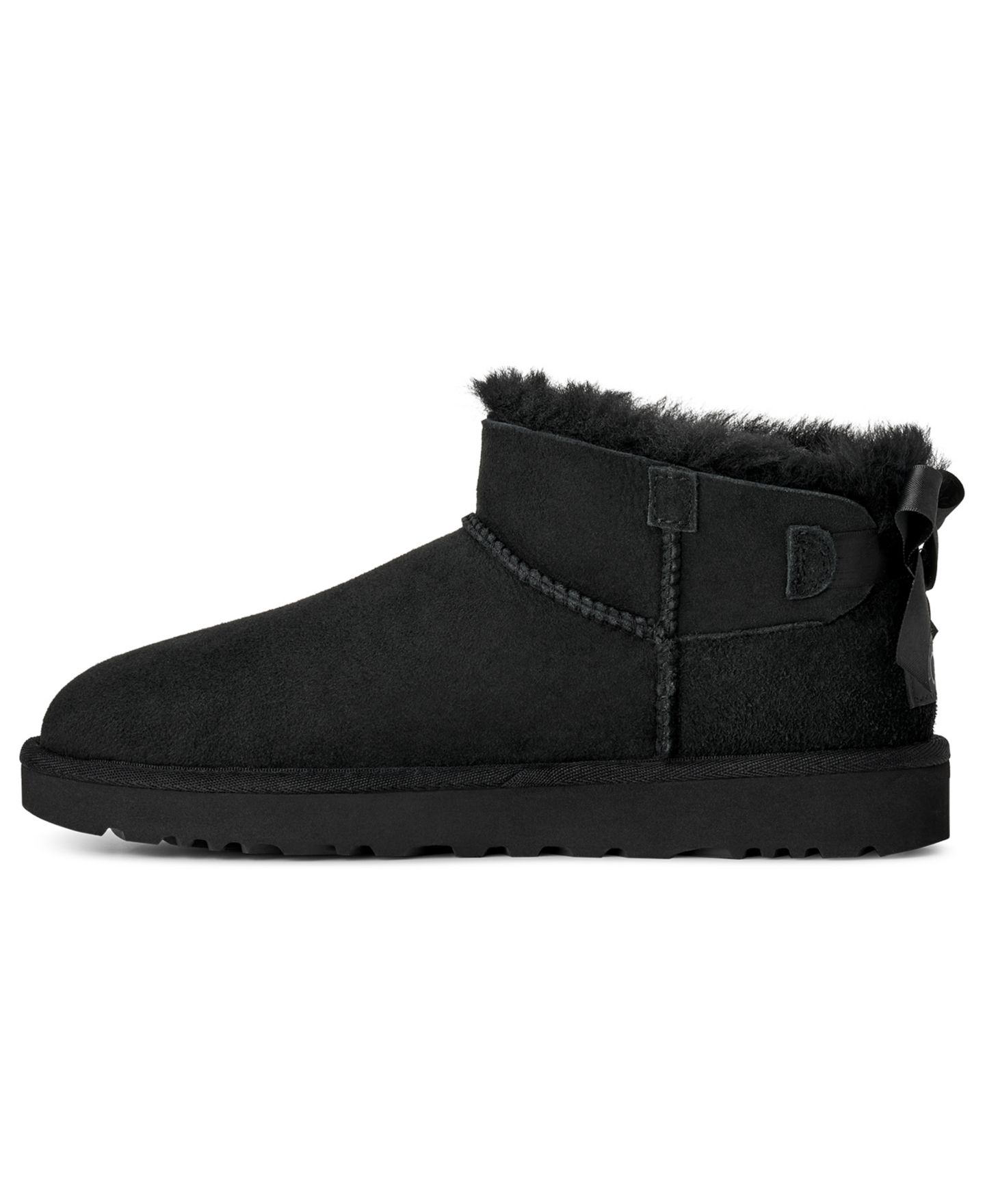 Женские ботинки UGG® Ultra Mini Bailey Bow Round Toe Booties, цвет: Чёрный — фото 5