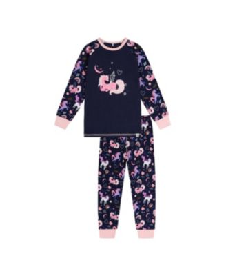 Toddler Girl Cotton Two Piece Pajama Set Unicorn Print