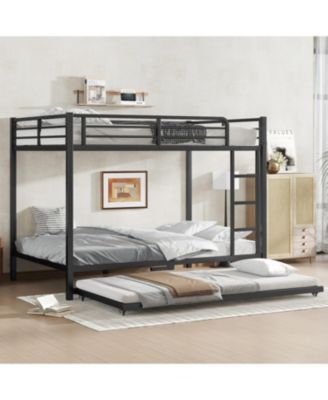 Metal Bunk Bed with Twin Trundle