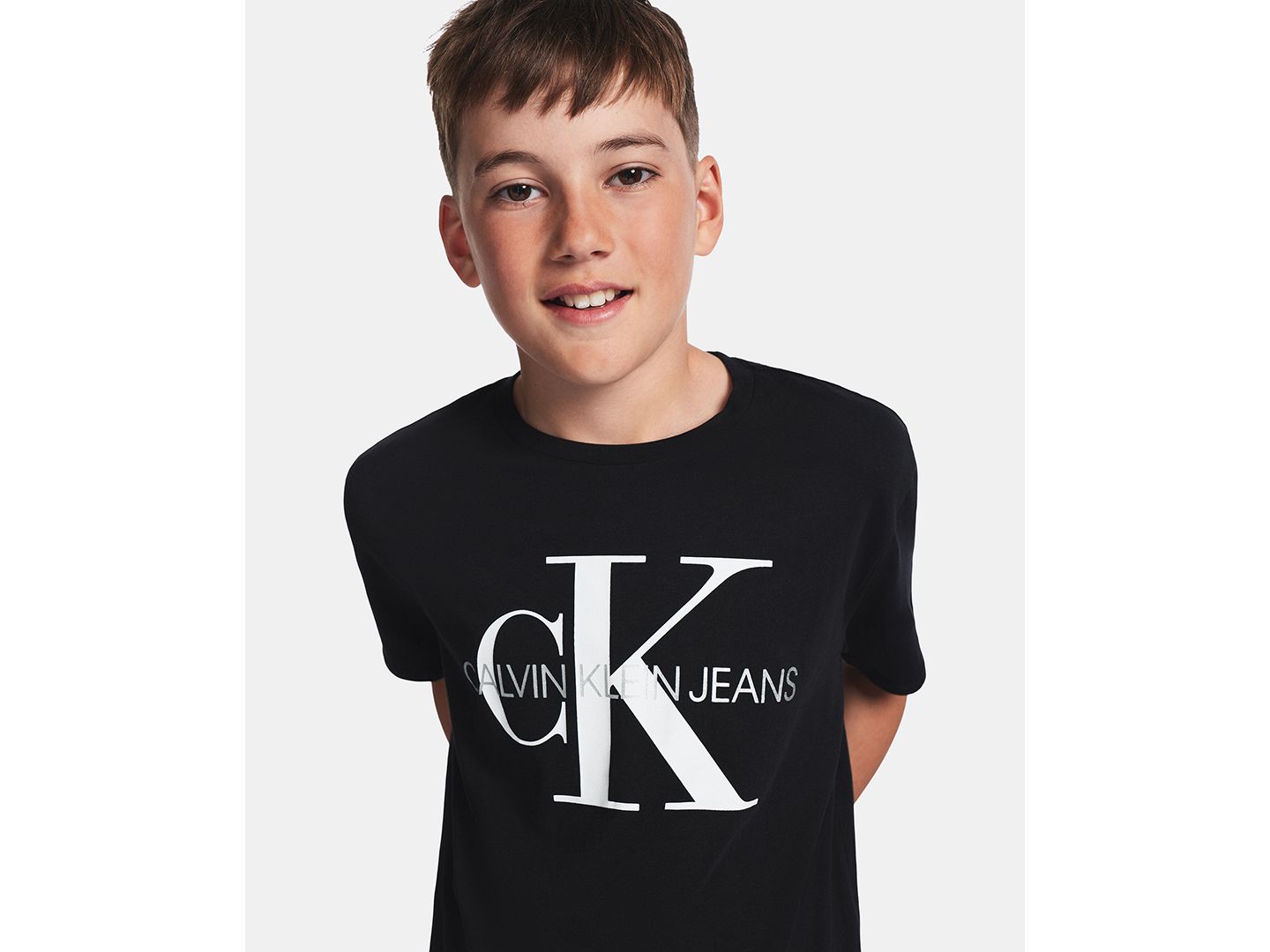 Футболка Calvin Klein Old School Monologo T-Shirt для мальчиков, цвет: Чёрный — фото 4