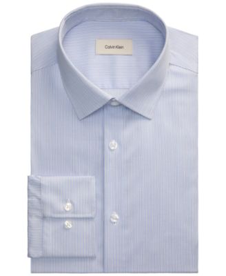 Men's Refined Cotton Stretch Striped Dress Shirt