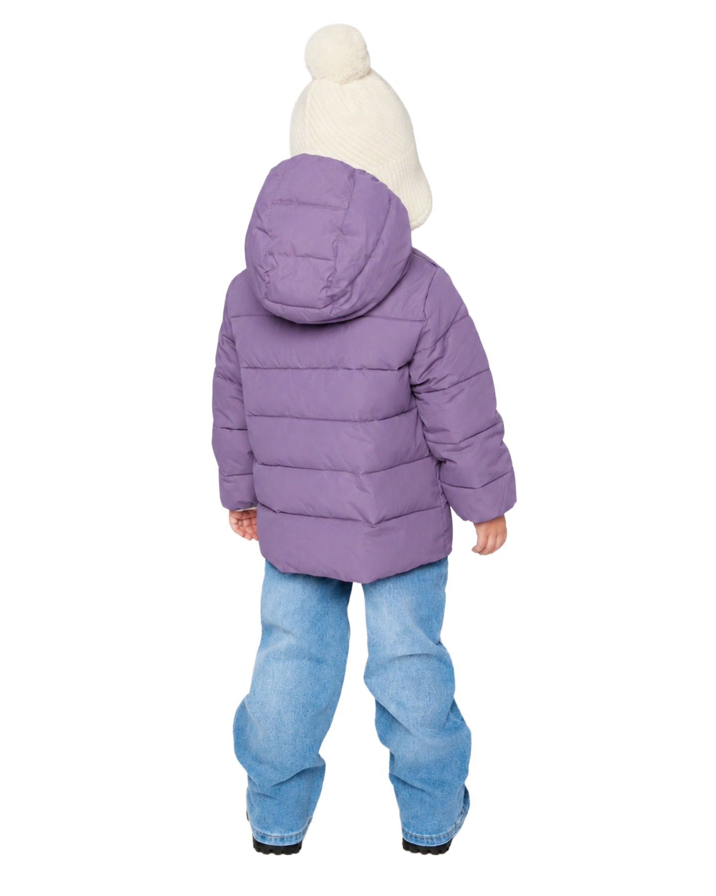 Куртка Deux par Deux Winter Jacket Adapted for Car Seats для девочек-малышей, цвет: Фиолетовый — фото 4