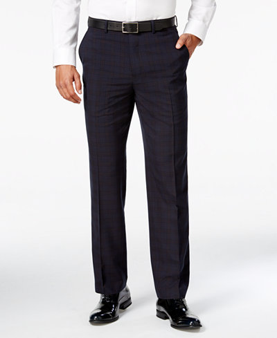 Sean John Men's Classic-Fit Blue Plaid Tuxedo Pants - Suits & Suit ...