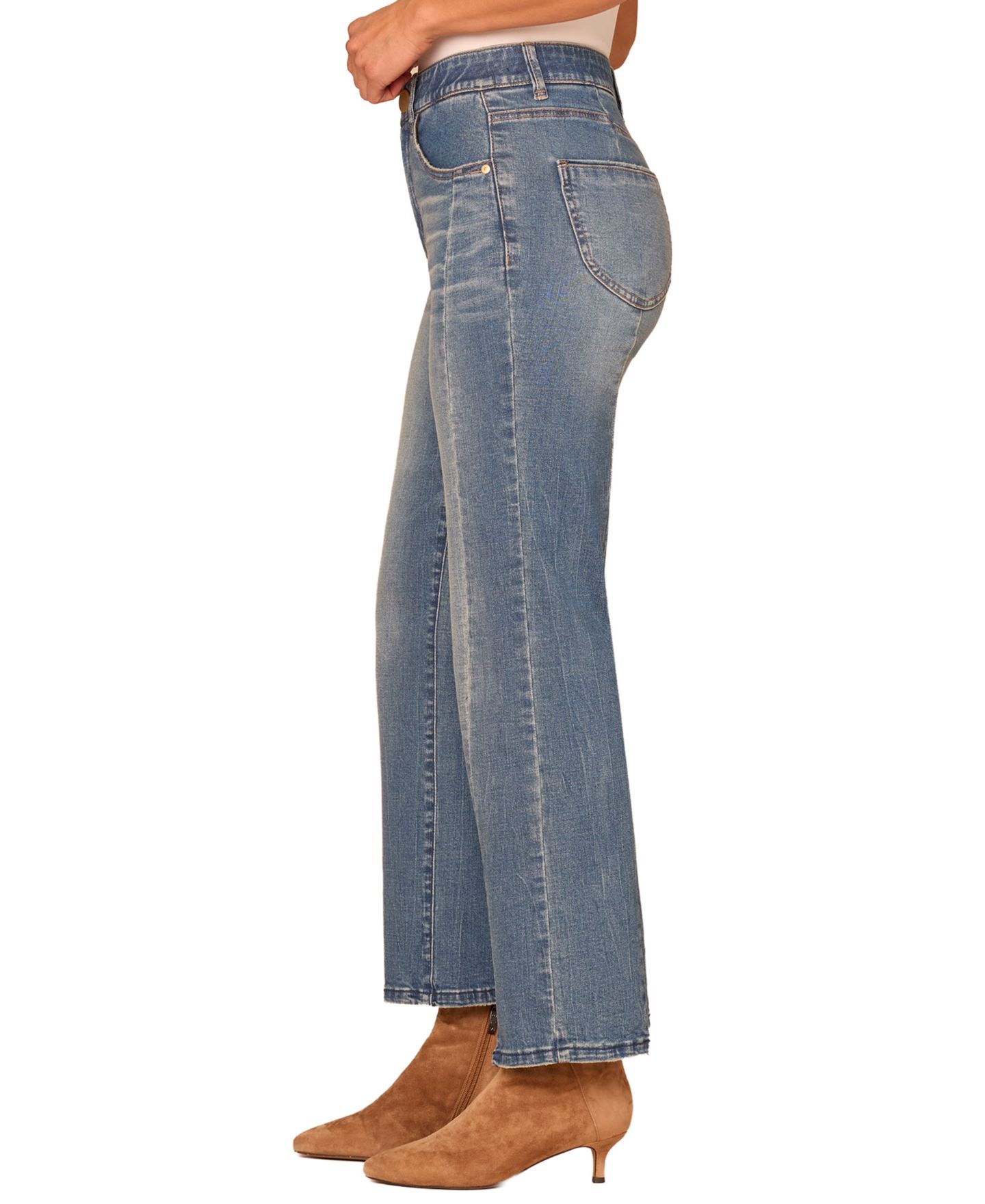 Женские джинсы Democracy Ab"Solution 28/17" Skyrise Barely Boot High-Rise Step Hem, цвет: Синий — фото 2