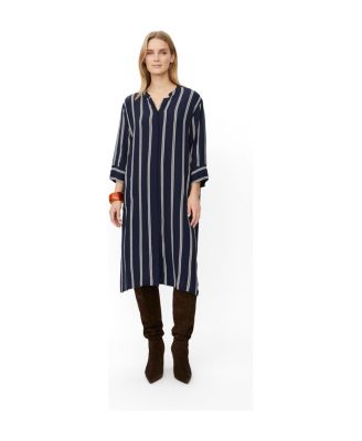 Women's Striped Midi Dress
