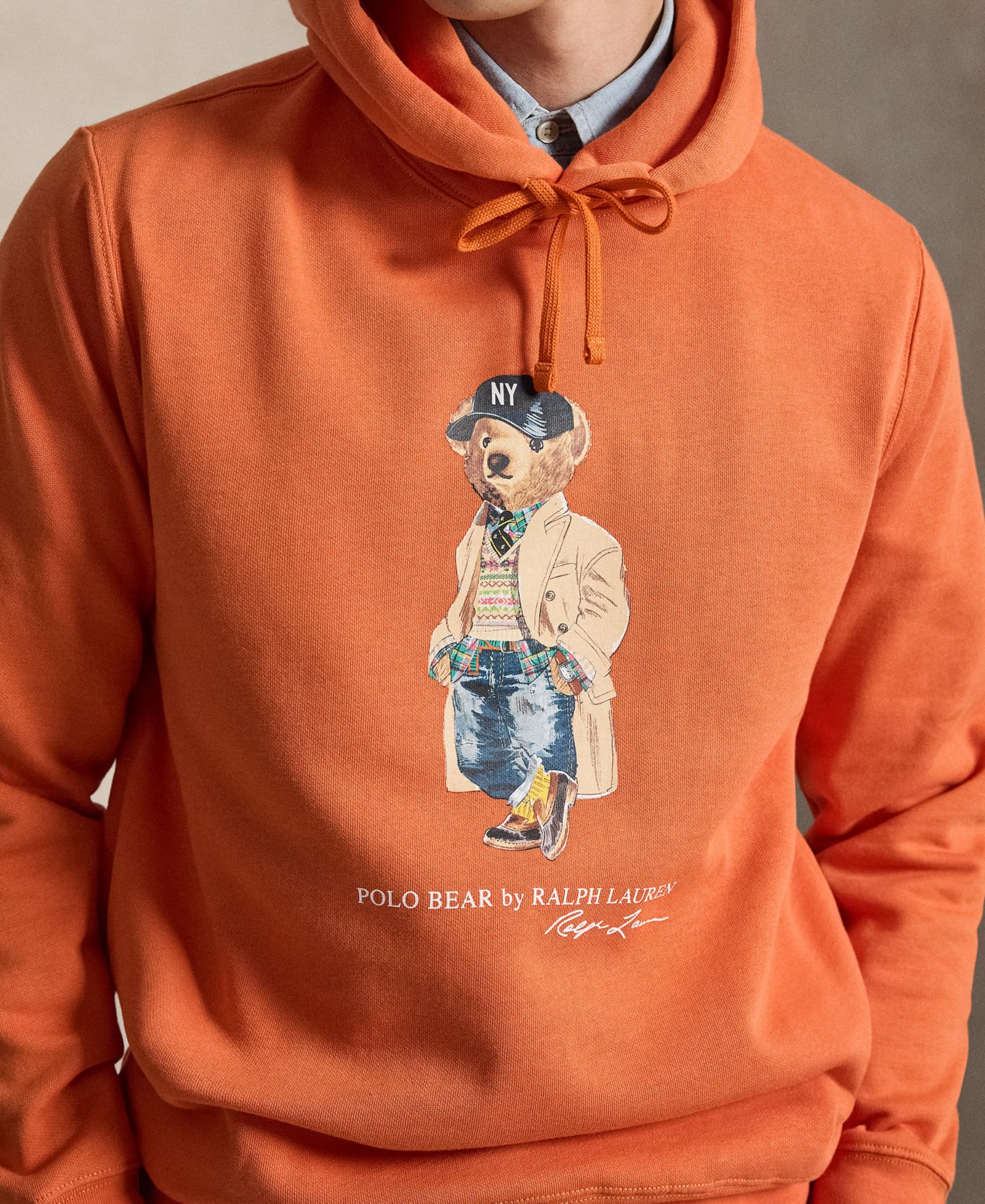 Мужское худи Polo Ralph Lauren Polo Bear Fleece, цвет: Небесно-голубой — фото 5