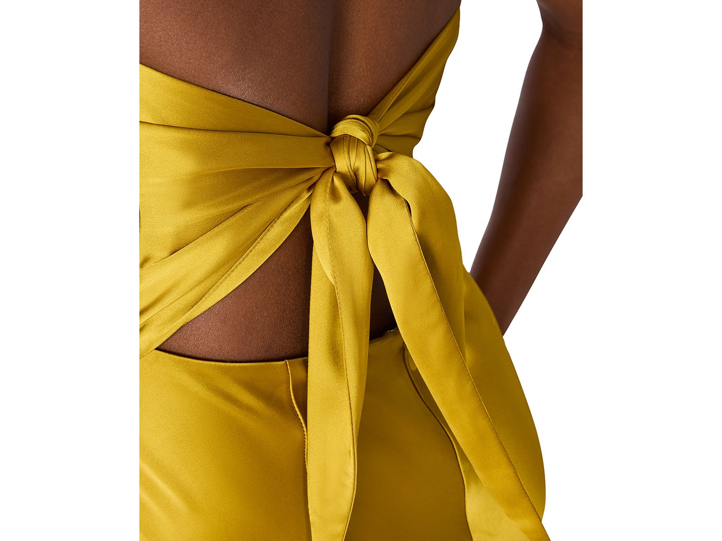 Женское платье Steve Madden Strapless Open-Back Satin, цвет: Chartruse — фото 4
