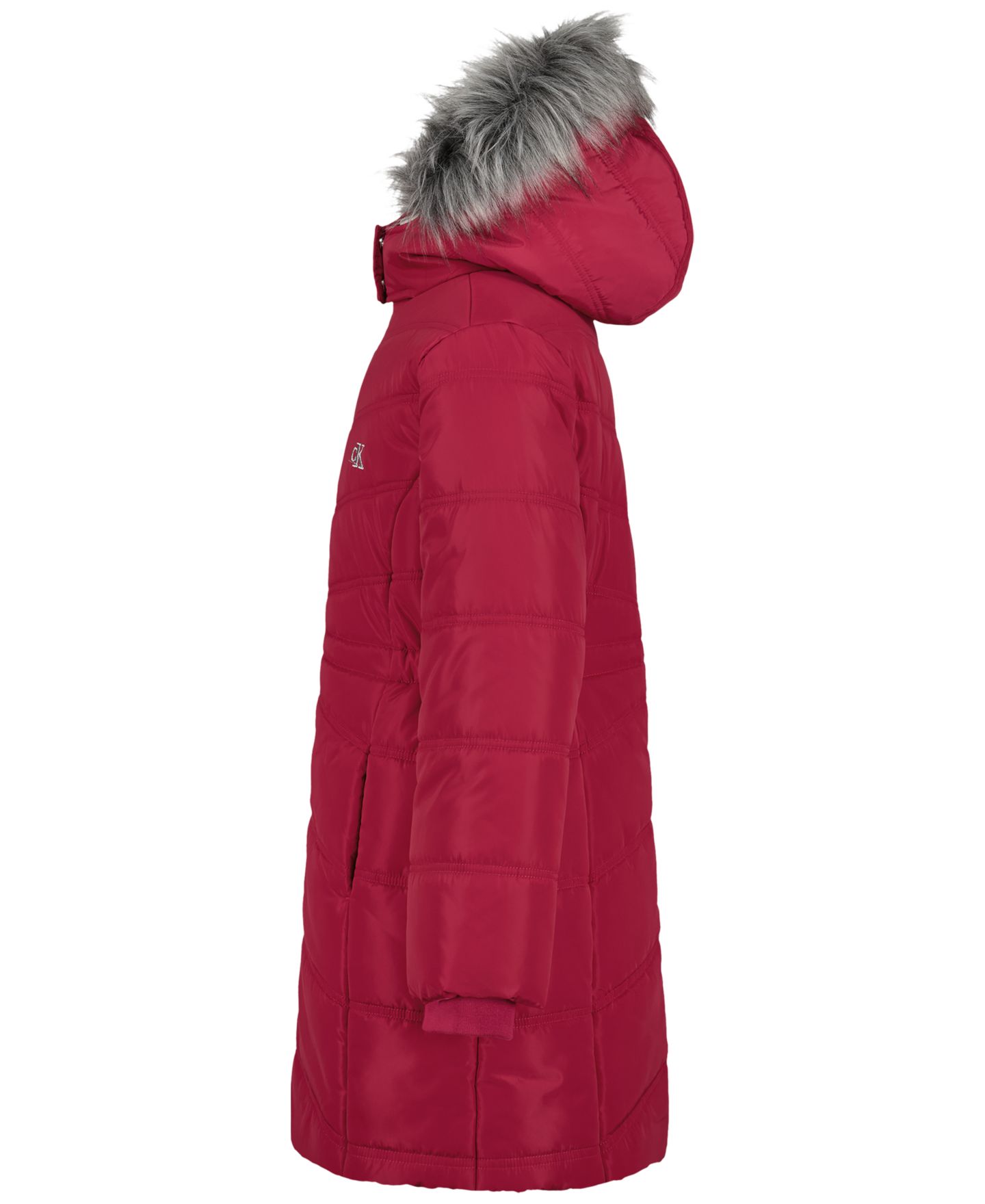 Куртка Calvin Klein Aerial Puffer для девочек, цвет: Чёрный — фото 5