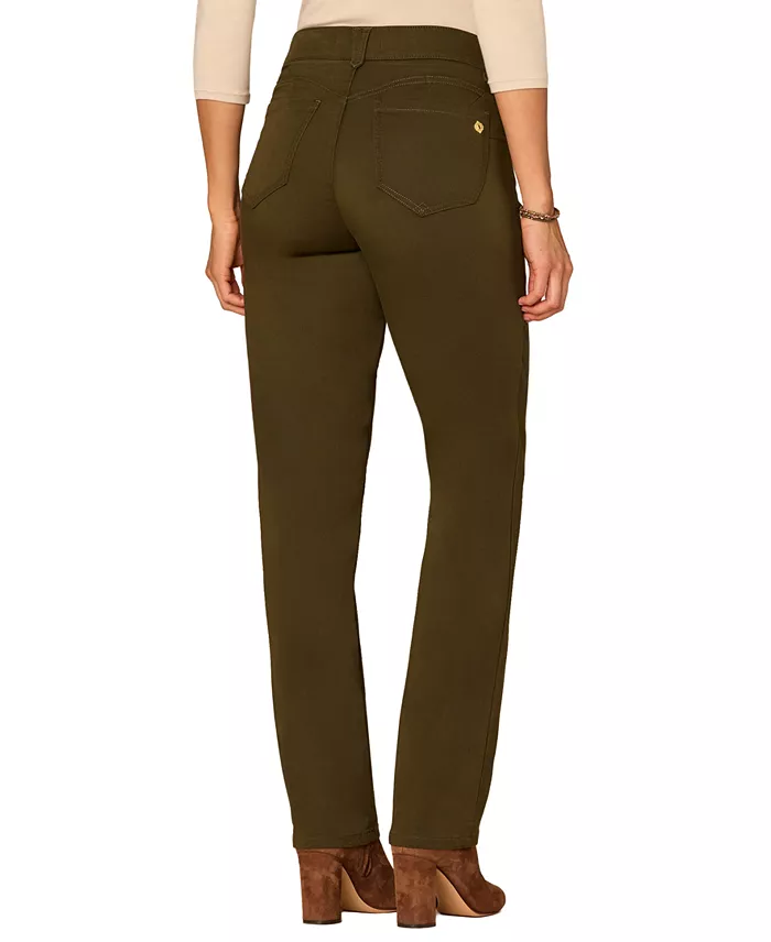 Petite "Ab"solution Mid-Rise Colored Straight-Leg Jeans - thumbnail 6