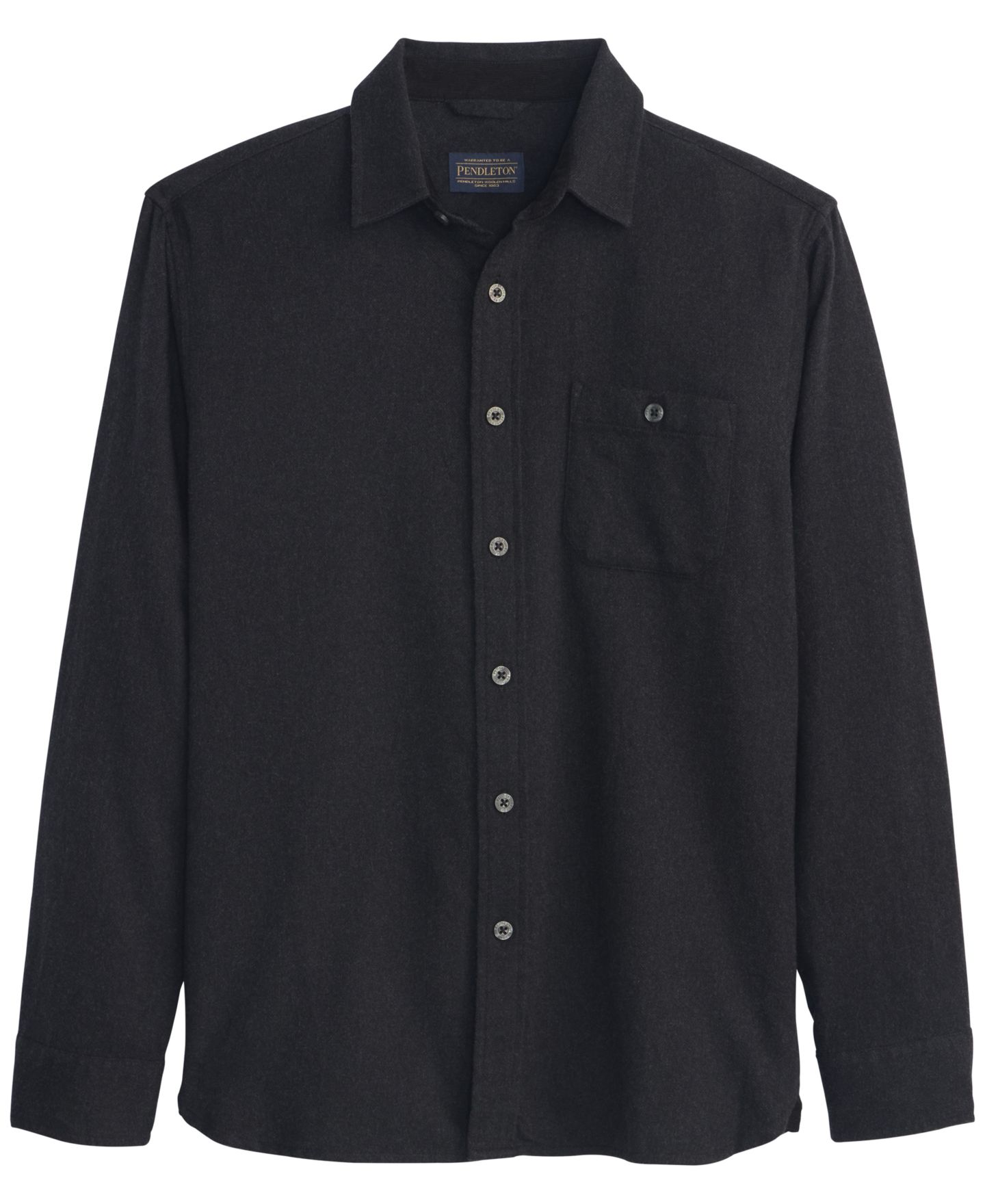 Мужская рубашка Pendleton Fremont Flannel Long-Sleeve, цвет: Угольный меланжевый — фото 7