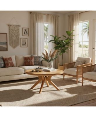 Cross Leg Round Coffee Table
