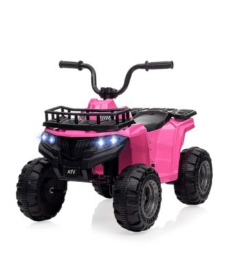 12V Electric Ride-On ATV Quad - High and Low Speed, Treaded Tires, Rubber Handles, LED Lights - Perfect Outdoor Gift