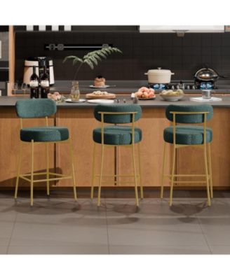 24" Bar Stools Set of 3, Counter Height Bar Stools Chairs