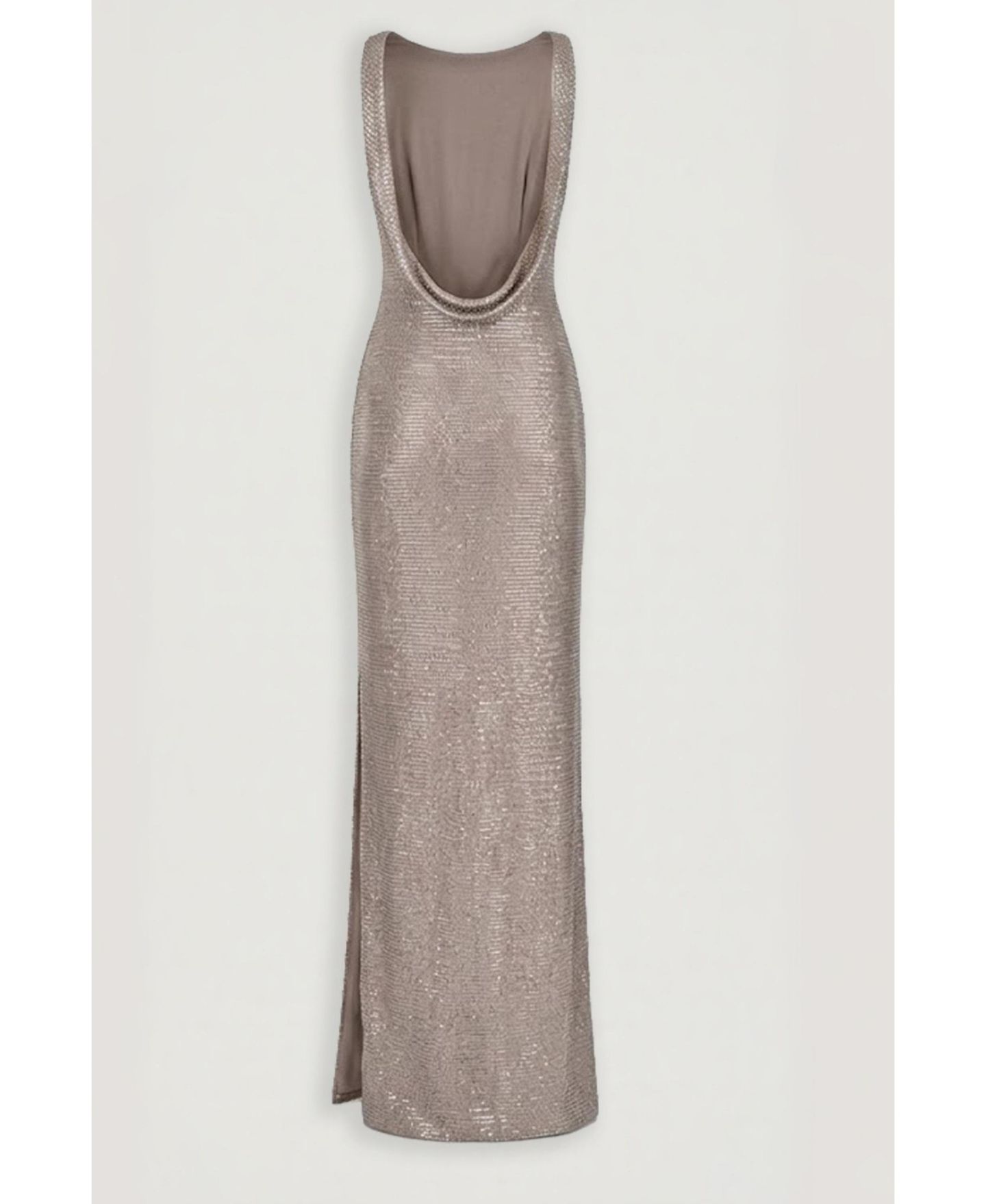 Женское платье NOCTURNE Sequin Open-Back Maxi, цвет: Серебряный — фото 9