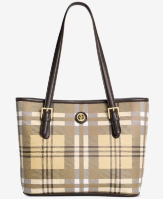 Belted Monogram Straw Tulip Tote Bag