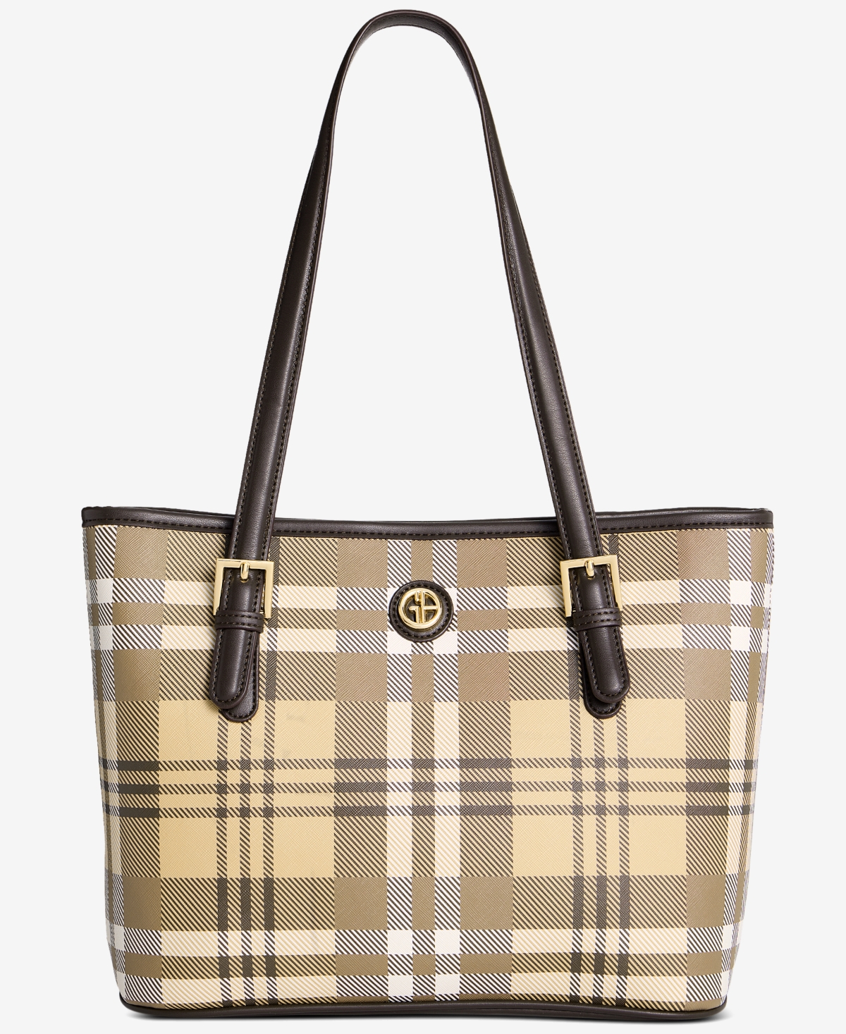 Giani Bernini Pebble Tulip Large Tote Bag, Exclusively At Macy's In Fa26 Plaid